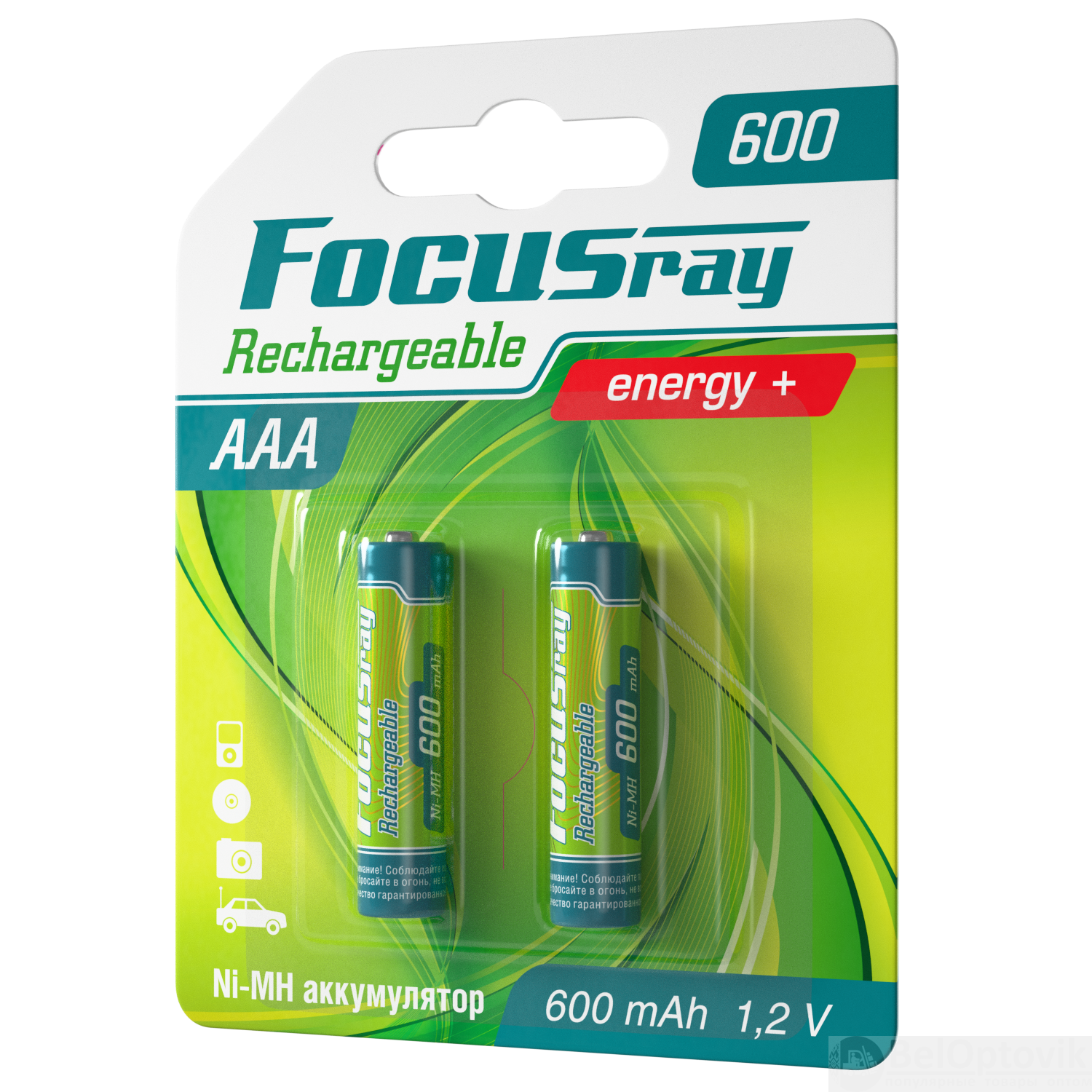 FOCUSray 600 mAH AAA 1/12/144 аккумулятор, шт (2 шт)