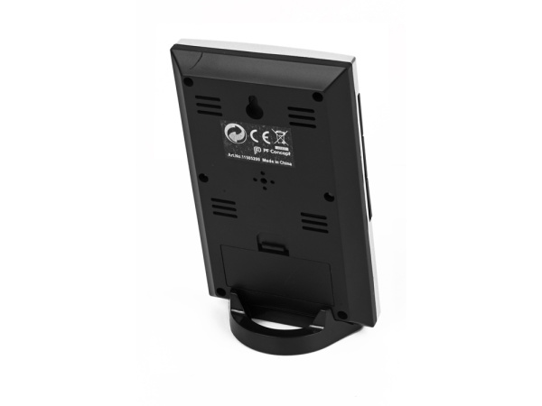 Метеостанция «Statio» с часами-будильником, Цвет серебристый, черный