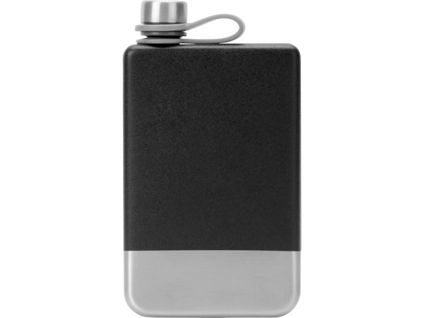 Фляжка с матовым покрытием «Patagonia», Цвет черный/серебристый