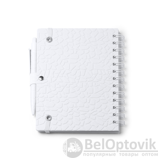 Блокнот А5 DURAN в твёрдом переплёте с ручкой, белый