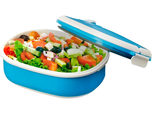 Ланч-бокс «Spiga», 750 мл  Цвет синий/белый