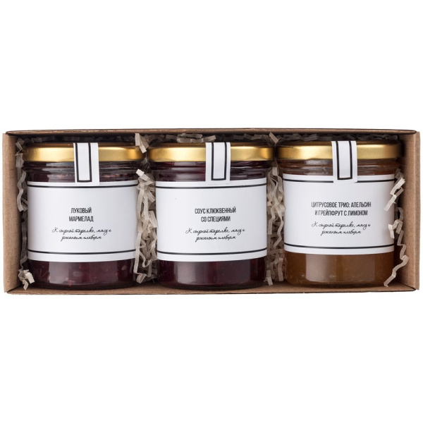Набор соусов к мясу и сырной тарелке Sweet Aid, 22х8,7х7 см