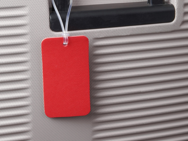Багажная бирка «Favor» на силиконовой петле, Цвет красный