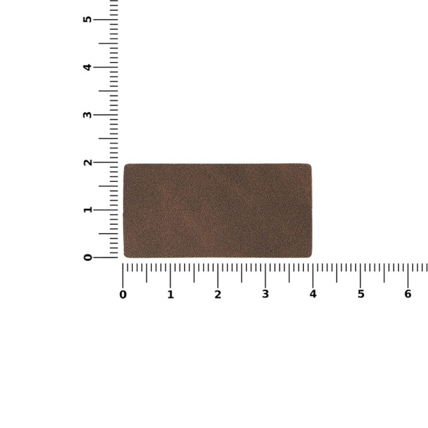 Лейбл Listra Nubuck Touch, XS, темно-коричневый, 2х4 см