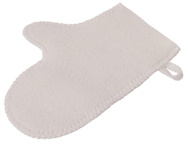 Банный набор из шапки и рукавицы «Renew», Цвет белый