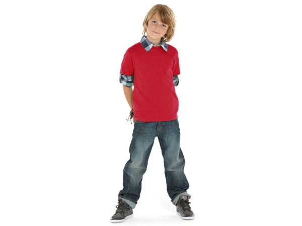 Футболка "Heavy Super Club" детская, Размер 8, Цвет брусничный