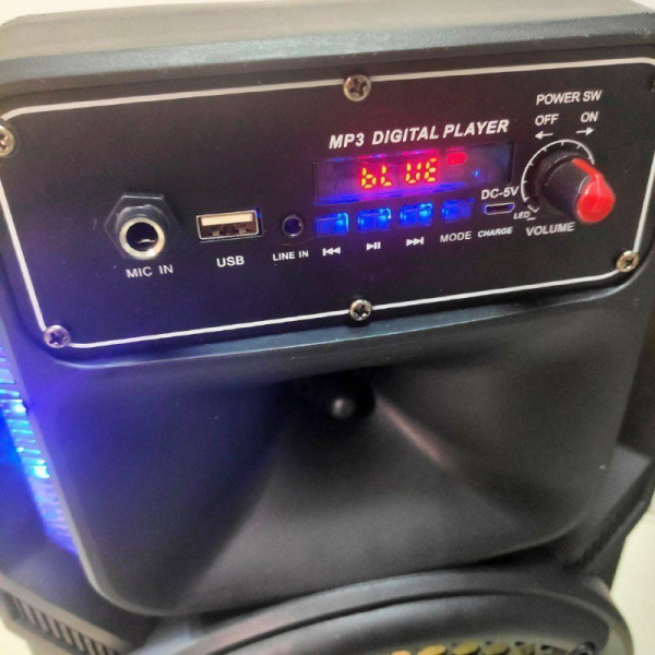 Беспроводная портативная bluetooth колонка Eltronic CRAZY BOX 150 Watts арт. 20-28 с проводным микрофоном, LED-подсветкой и RGB светомузыкой, пультом дистанционного управления