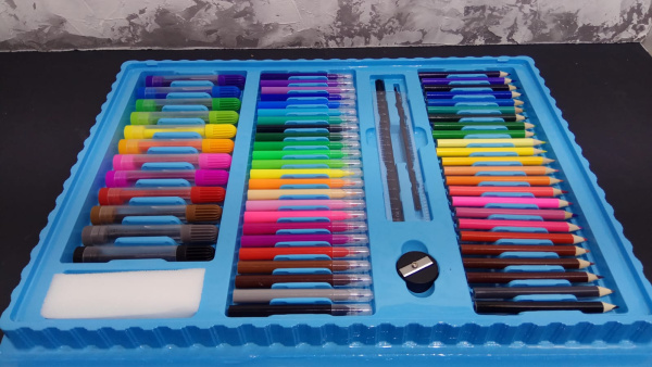 Набор для рисования (творчества) в чемоданчике The Best Gift For Kids с мольбертом, 176 предметов Розовый