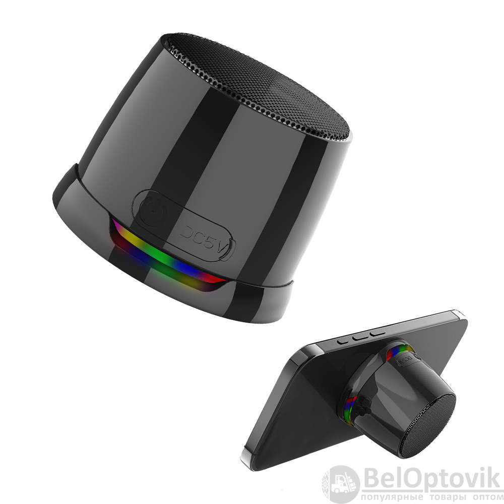 Магнитная беспроводная Bluetooth колонка-подставка Wave 5W, черная