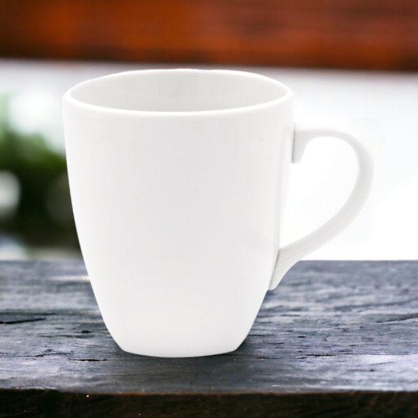 Кружка фарфоровая 300 мл "Фьюжн", белая