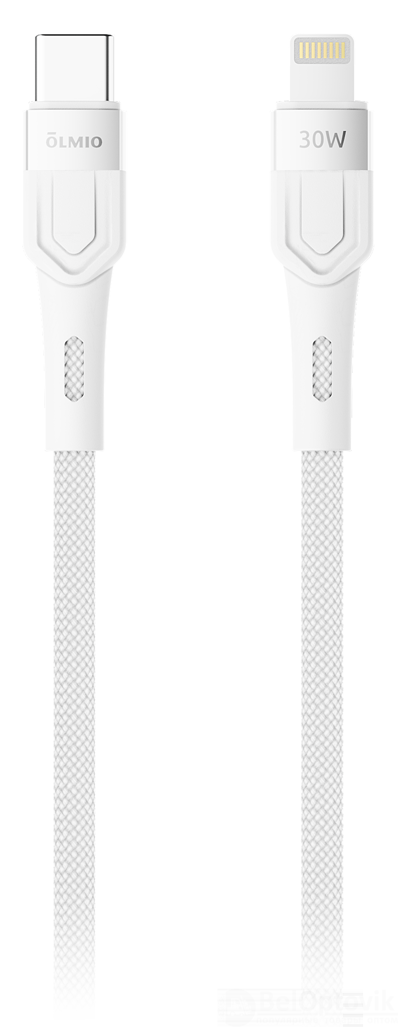 Кабель BOLT, Type-C - Lightning, USB2.0, 1.2м, белый, OLMIO