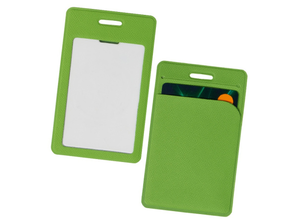 Чехол для пропуска с отделением для карты «Favor», Цвет зеленое яблоко