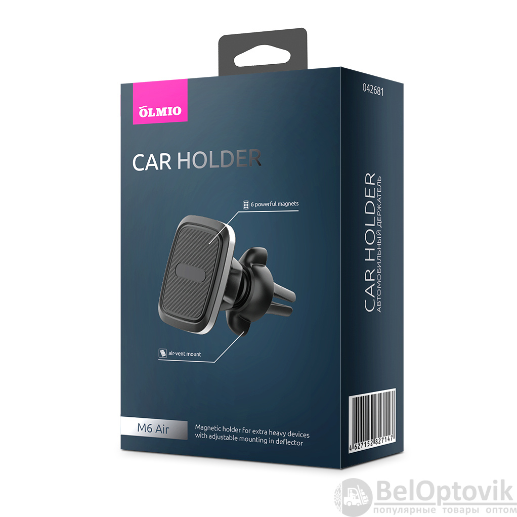 Держатель автомобильный для смартфонов M6 Air, OLMIO
